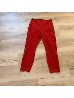 Lululemon Align Pant High Rise Crop 23" Pockets Cayenne Women's Size 8 Leggings